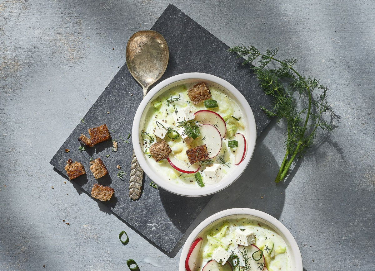 Chłodnik z cukinii i ogórka