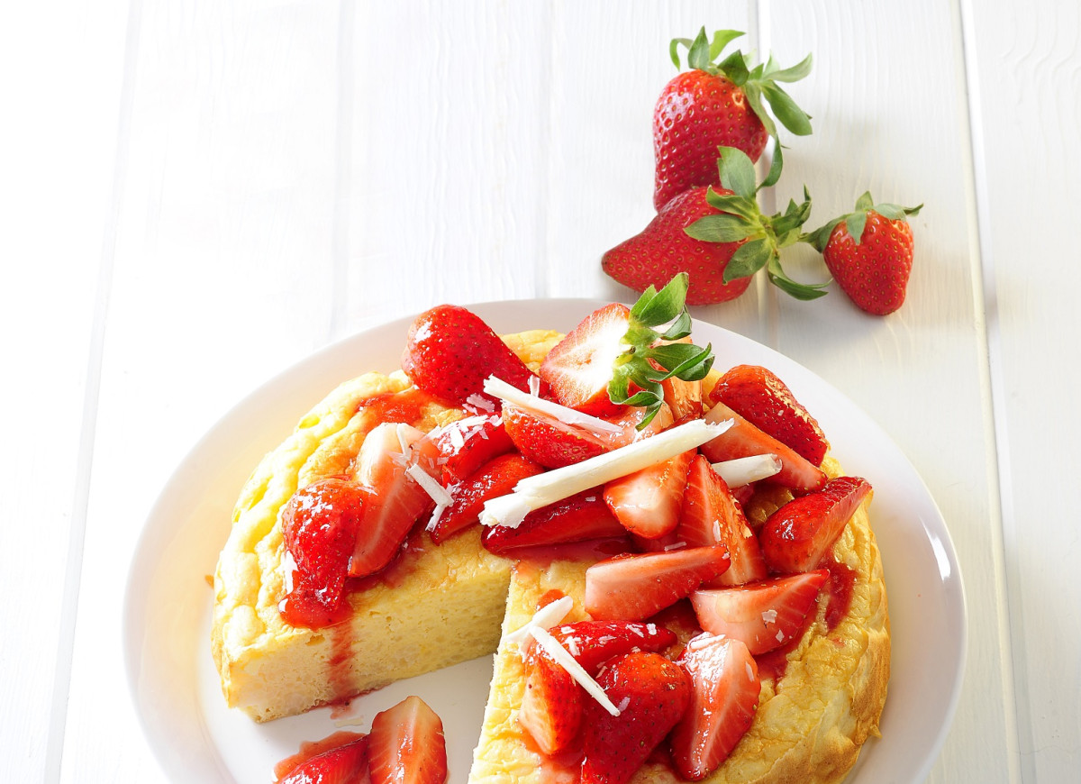 Pudding ryżowy z truskawkami