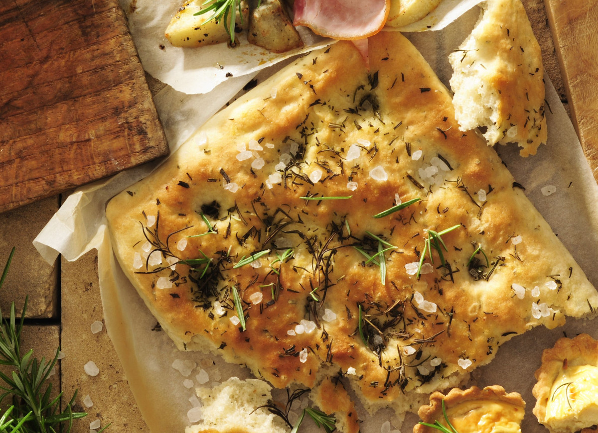 Focaccia z solą morską