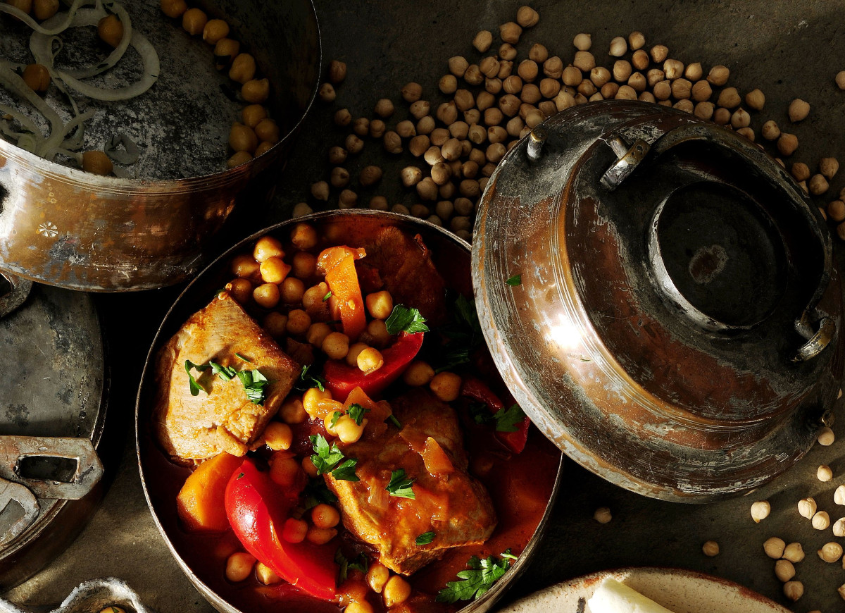 Indyk z warzywami i ciecierzycą