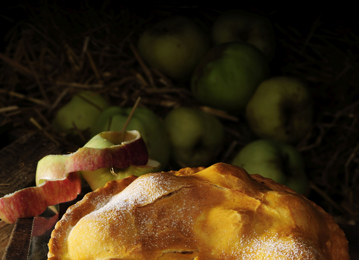 Kruchy placek z jabłkami