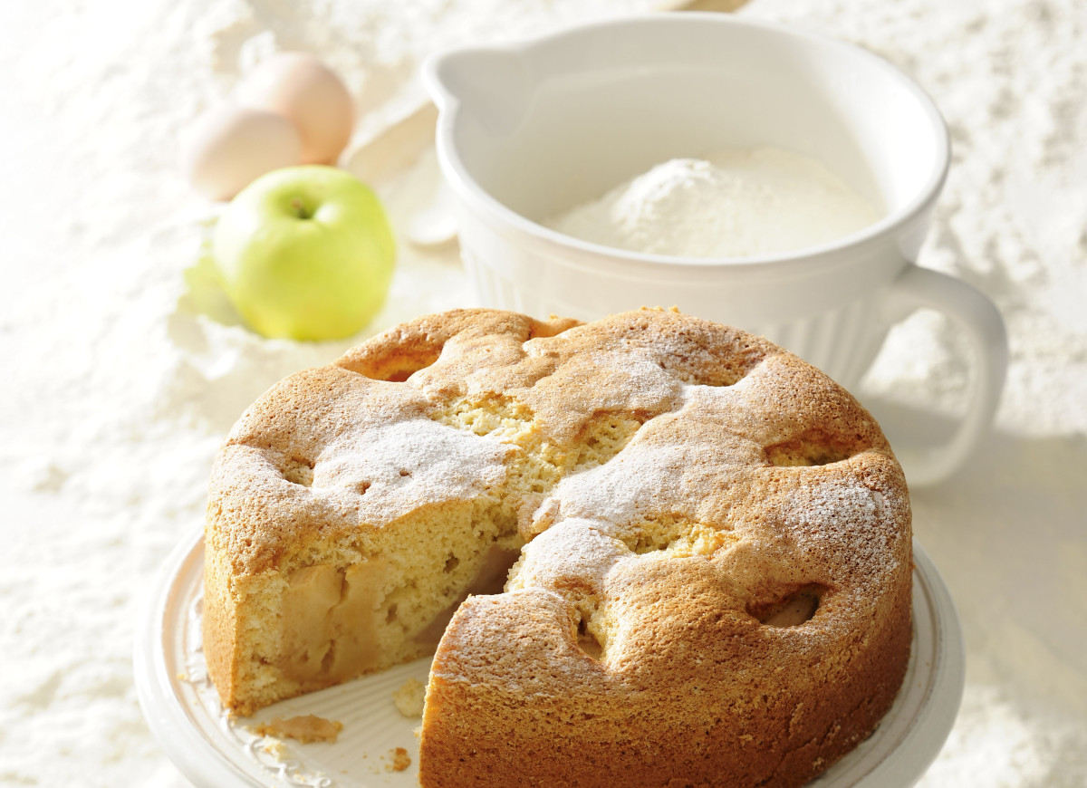 Ciasto ucierane z jabłkami