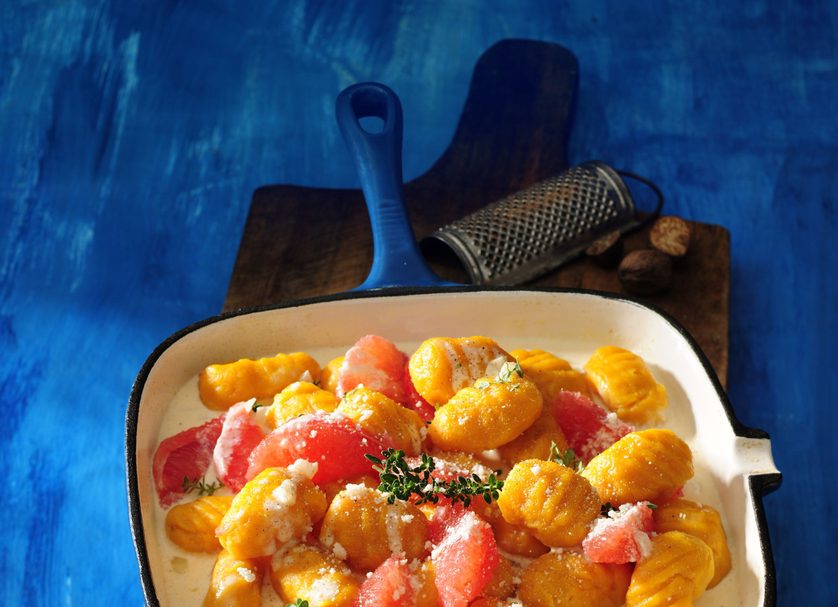 Gnocchi dyniowe w sosie grejpfrutowym
