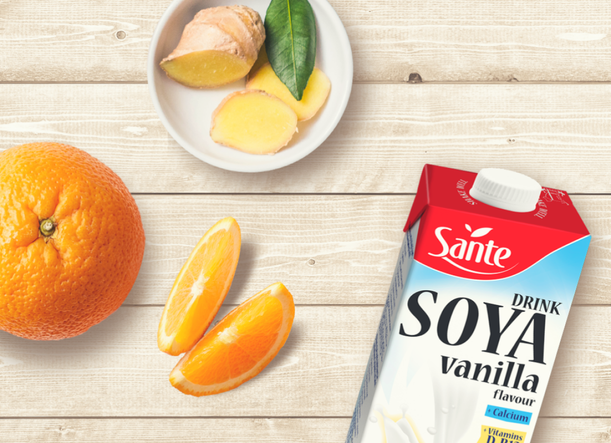 Koktajl z awokado, pomarańczą i imbirem