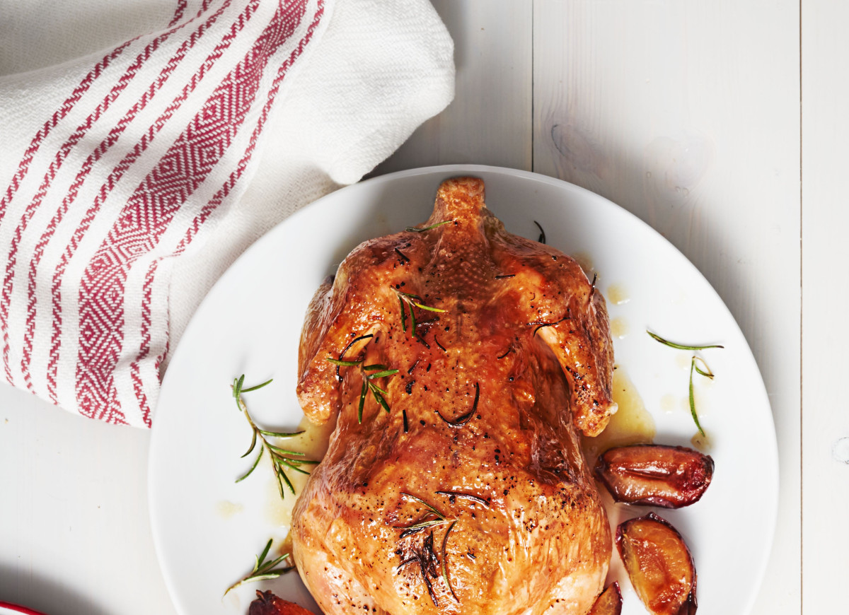 Kurczak pieczony faszerowany śliwkami