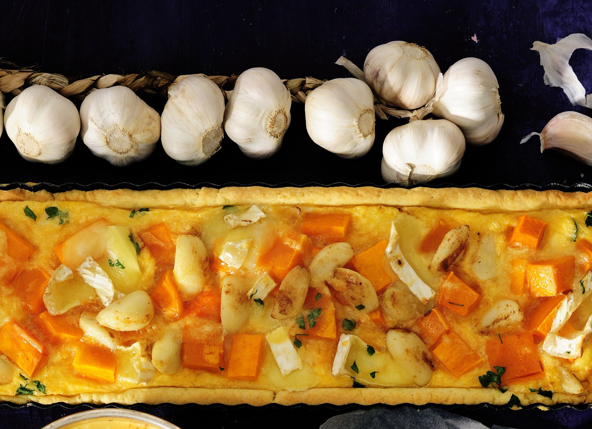 Tarta dyniowa z czosnkiem