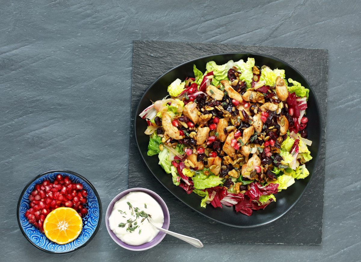Sałatka z kurczakiem i żurawiną