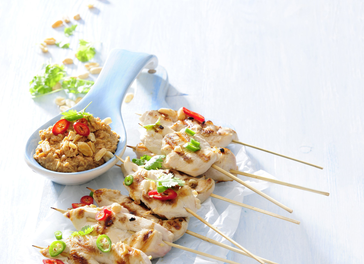 Sataye i sos orzechowy