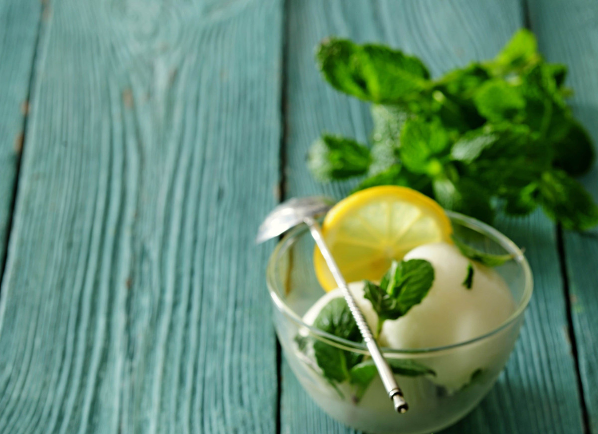 Sorbet cytrynowo-miętowy