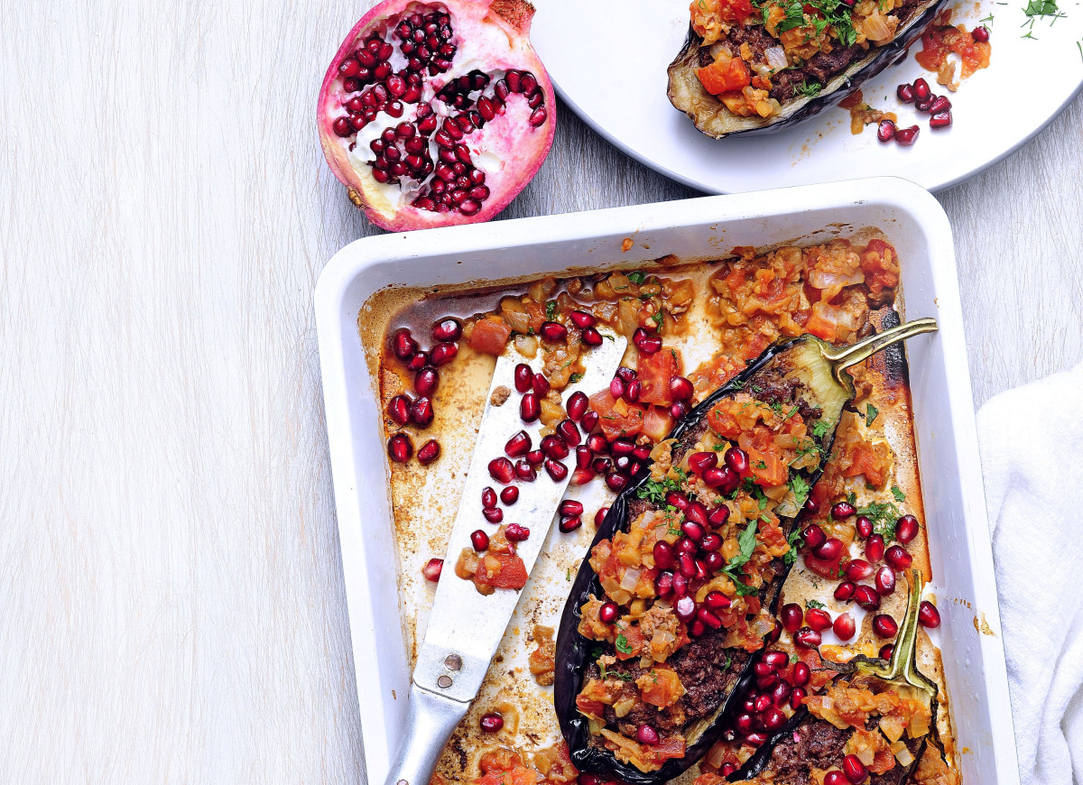 Bakłażany faszerowane wołowiną i granatem