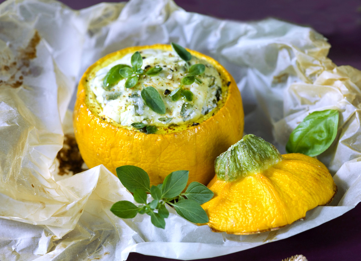 Okrągłe cukinie faszerowane