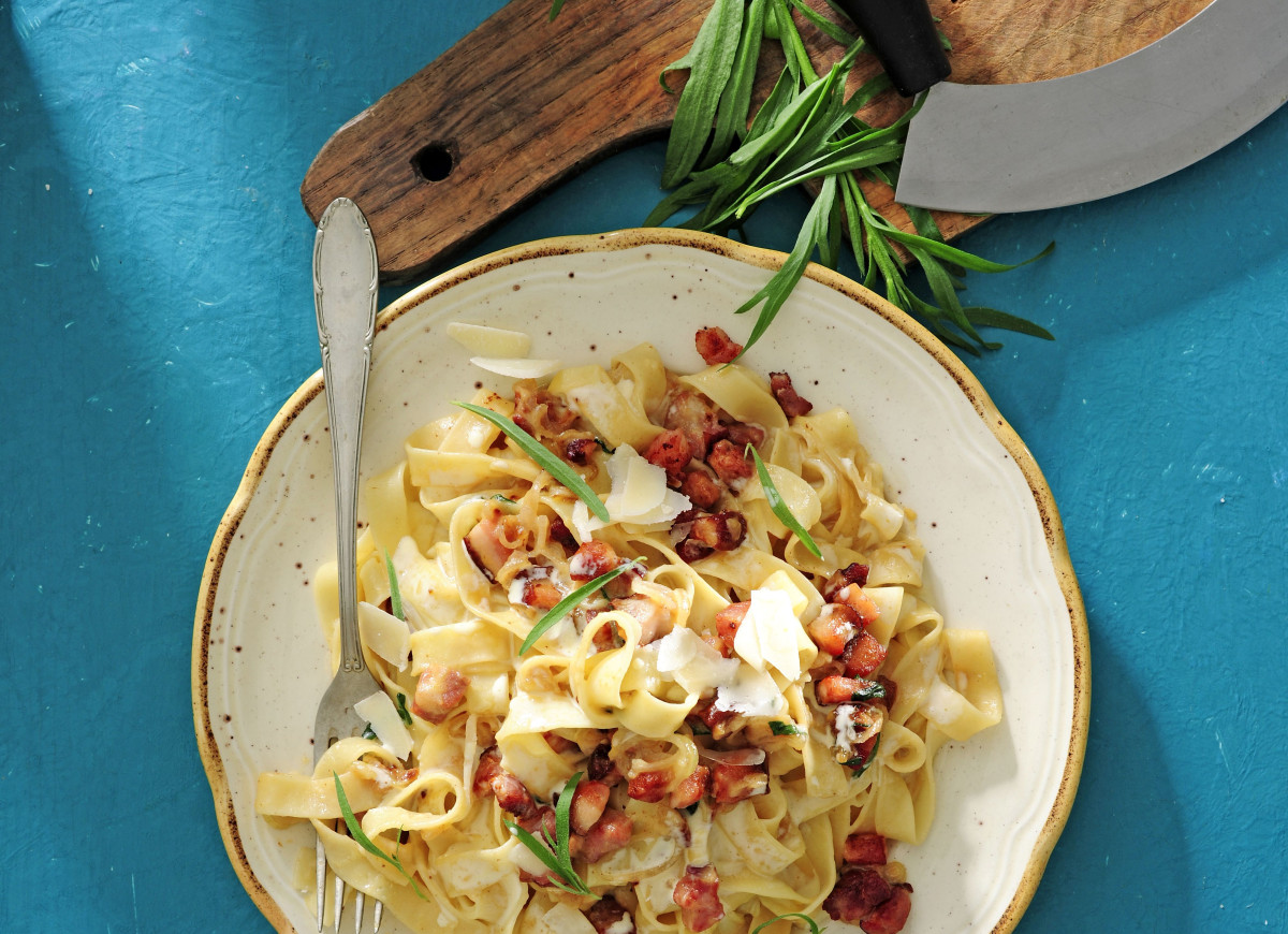 Tagliatelle à la carbonara