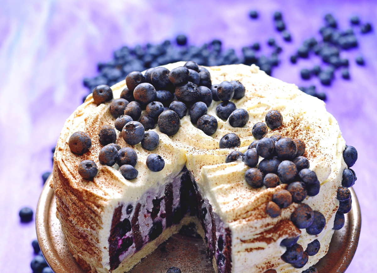 Wykwintne ciasto z borówkami