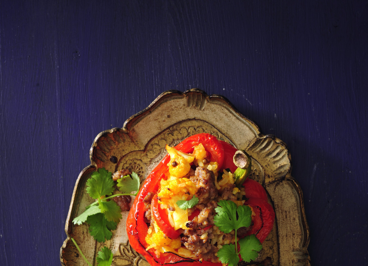 Zapiekane warzywa z nadzieniem curry