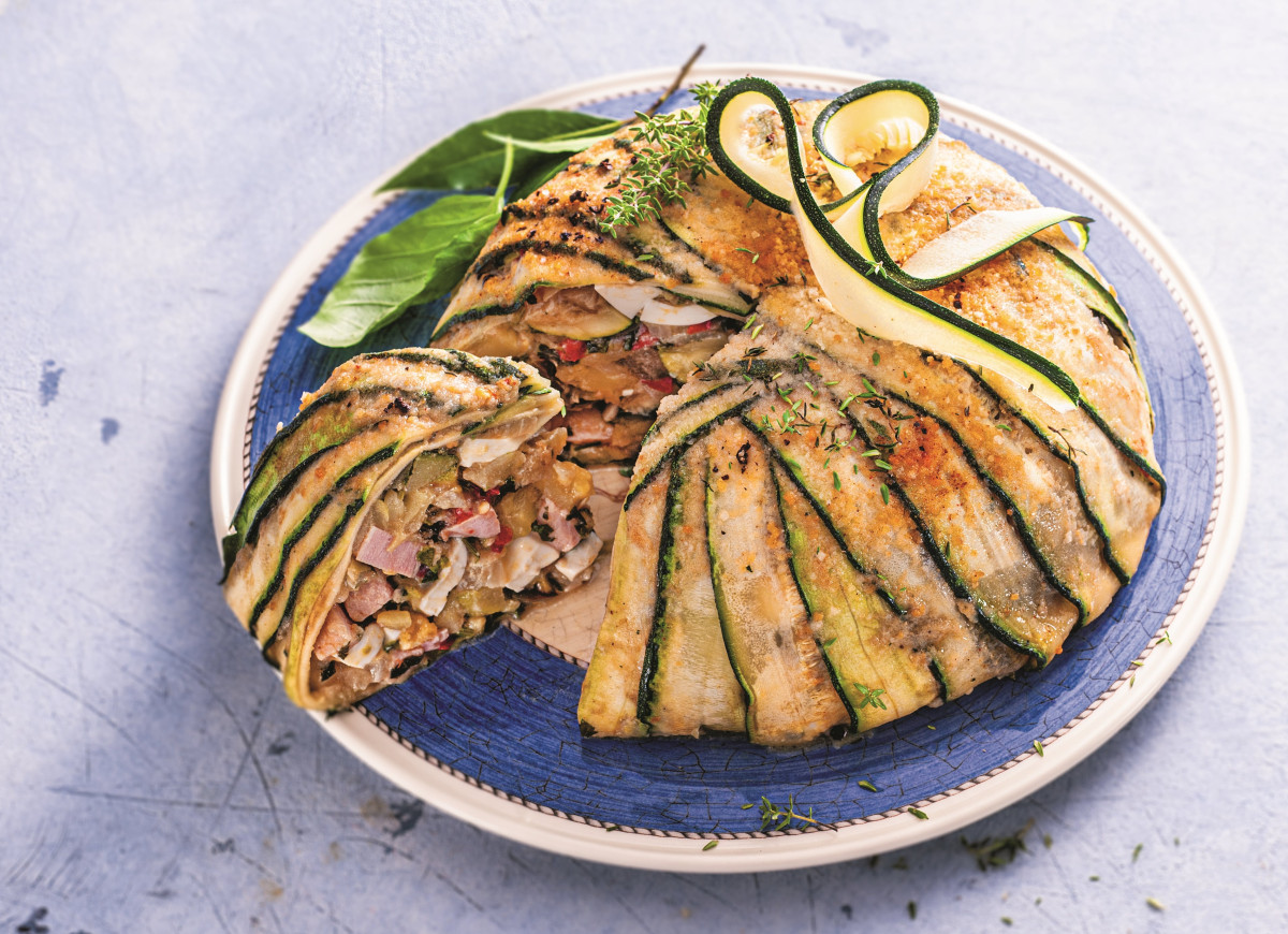 Babka z cukinią i z szynką