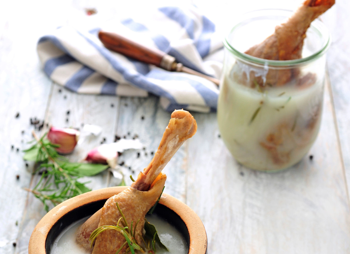 Konfitowane piersi kaczki i nogi gęsi