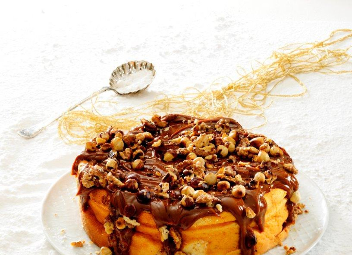 Sernik z orzechami i kajmakiem