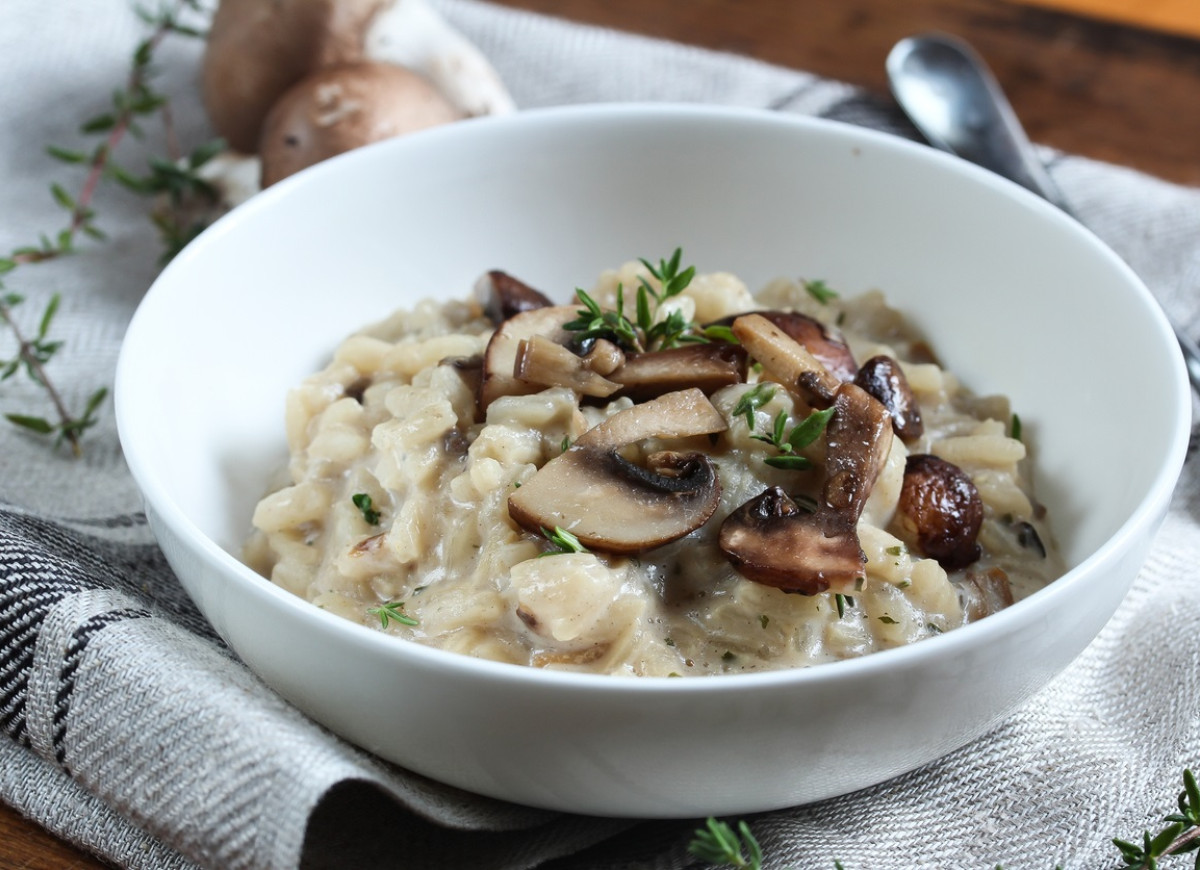 Risotto z pieczarkami