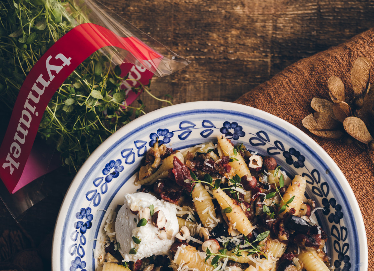 Makaron z bakłażanem i tymiankiem