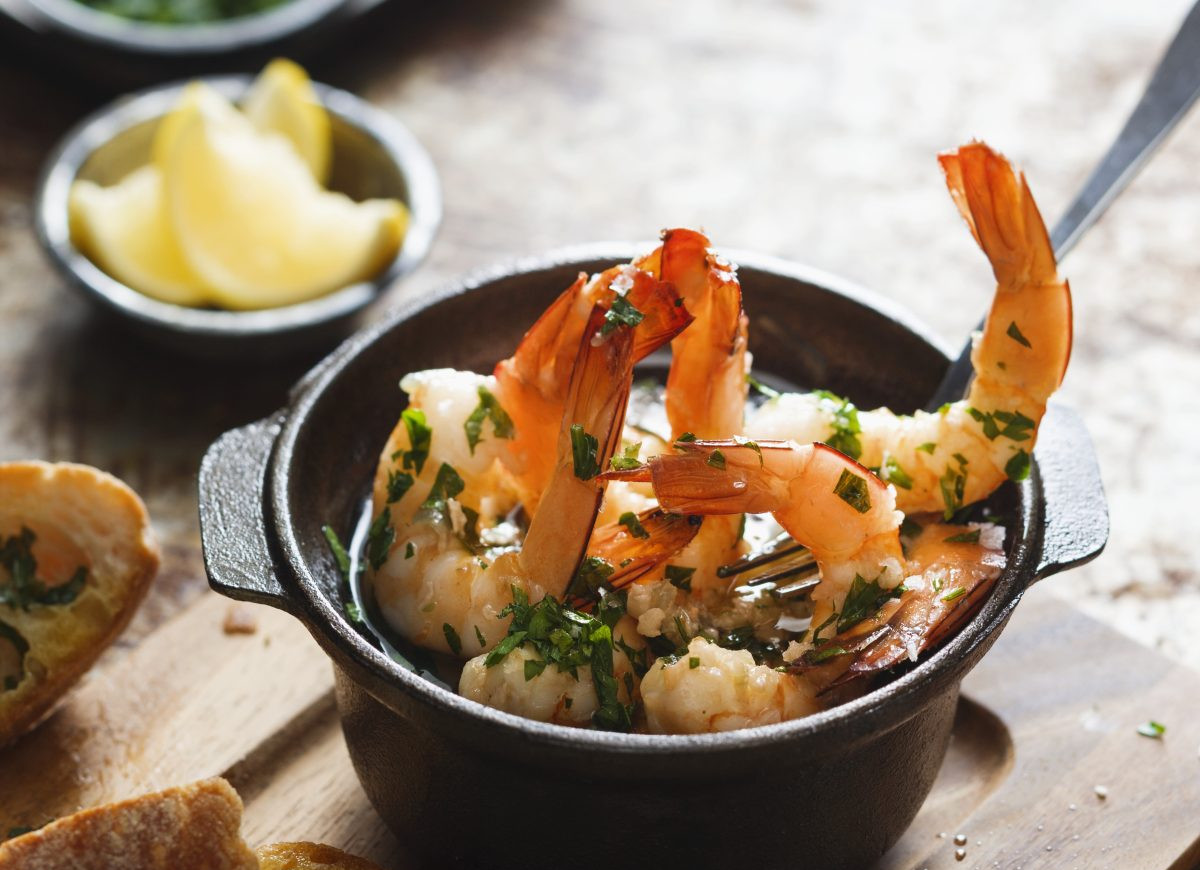 Krewetki z czosnkiem