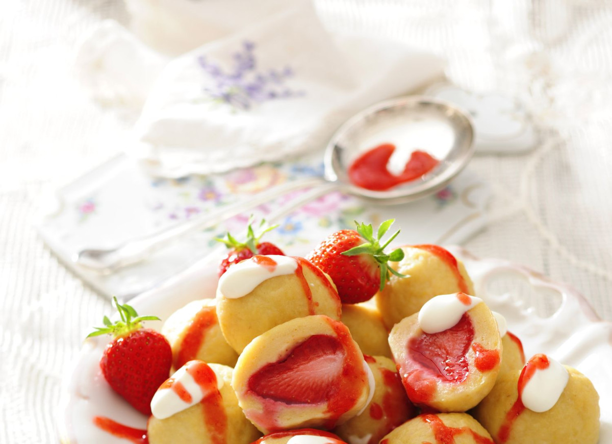 Knedle z truskawkami