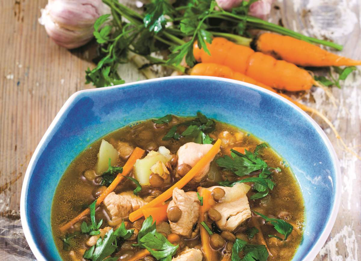 Zupa z zielonej soczewicy