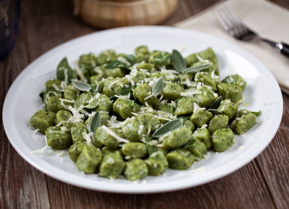 Kopytka ze szpinakiem