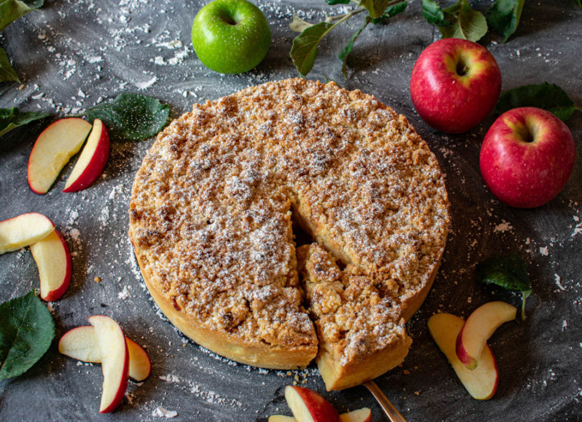 Ciasto z jabłkami i kruszonką