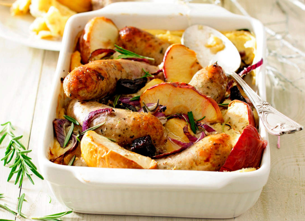 Zapiekanka z białą kiełbasą