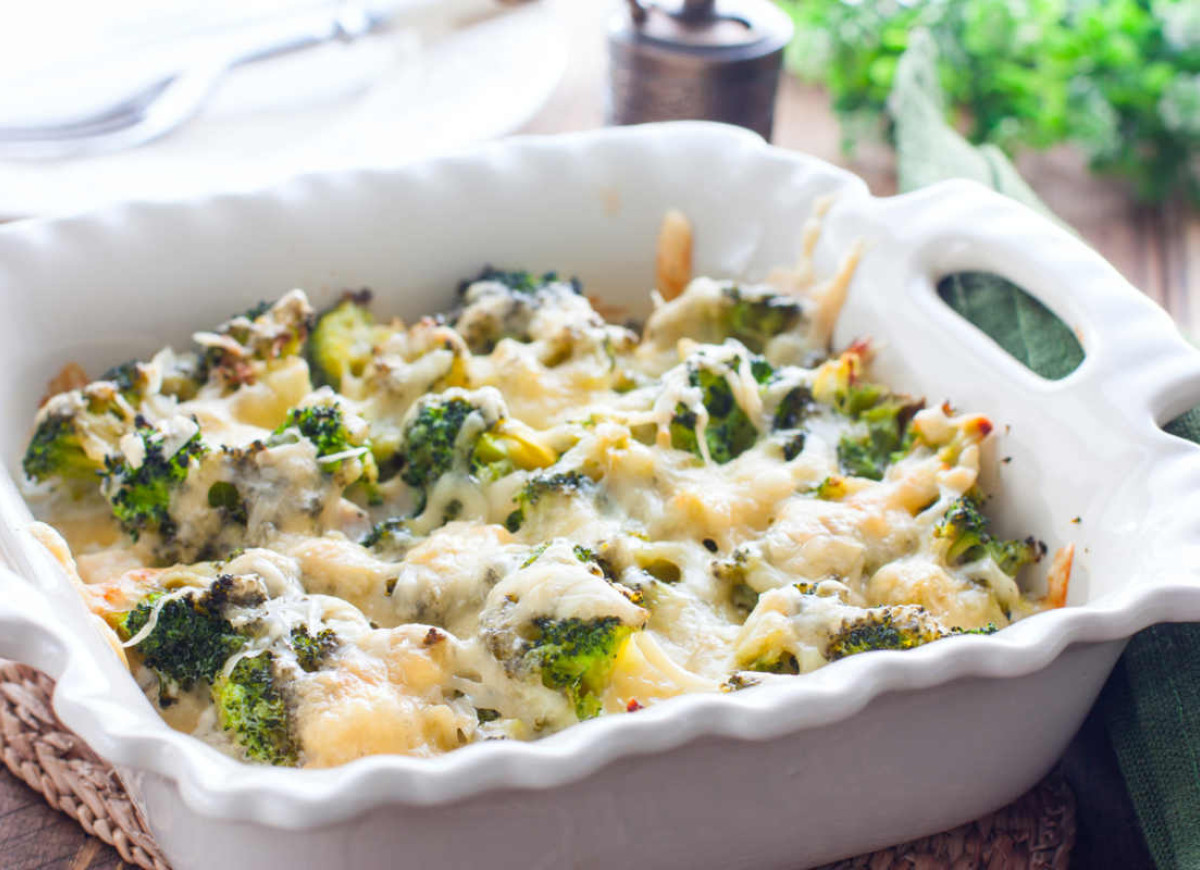 Zapiekanka z kurczakiem i brokułami