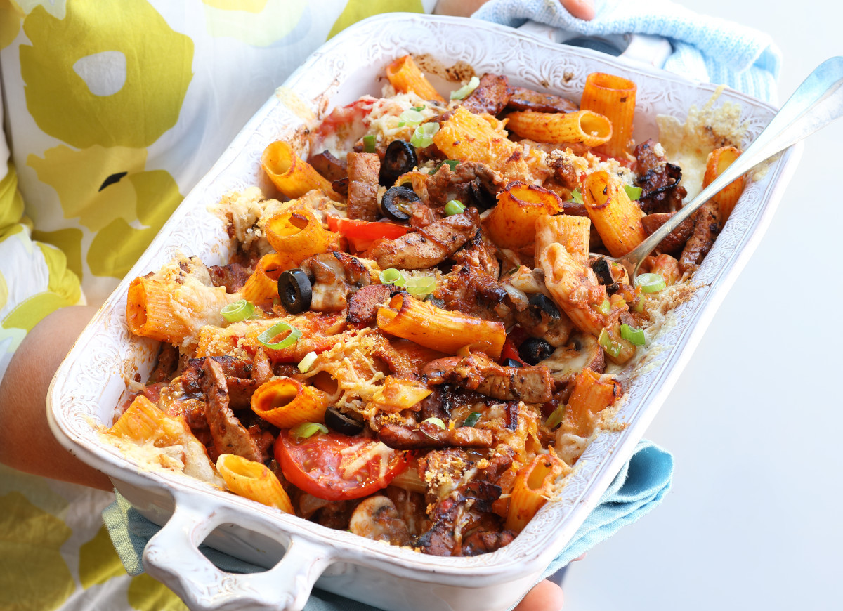 zapiekanka gyros z makaronem