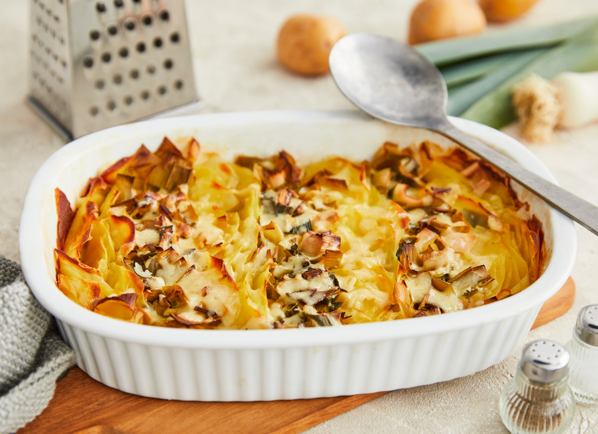 zapiekanka ziemniaczana z porem