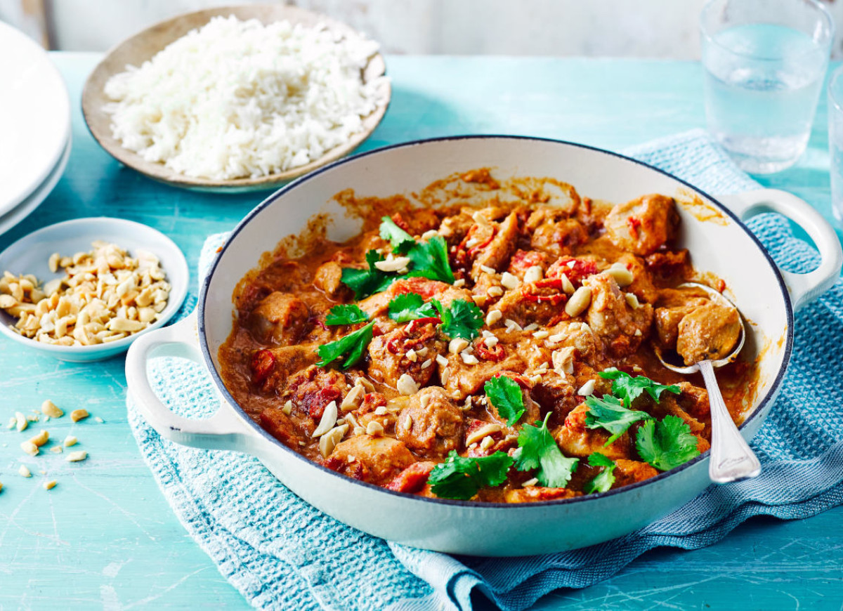 kurczak z masłem orzechowym