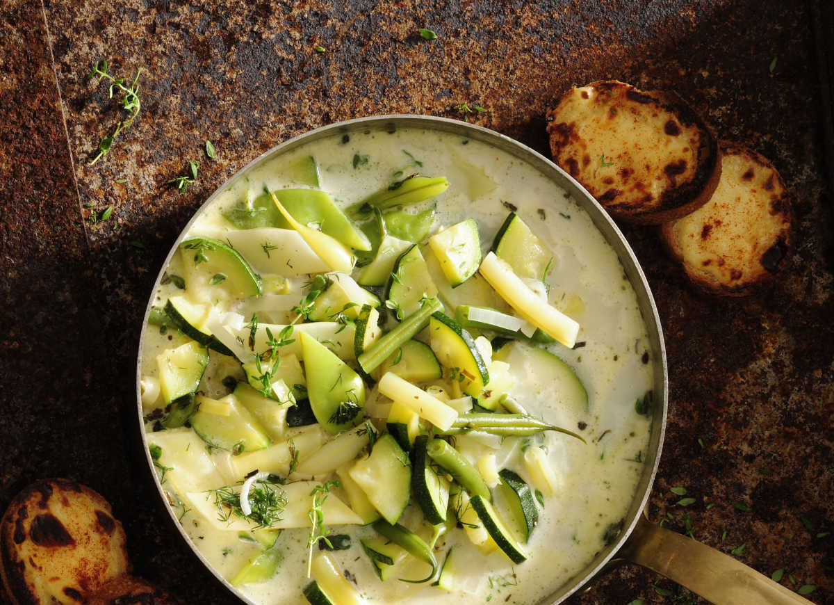 Zupa z cukinii i fasolki szparagowej