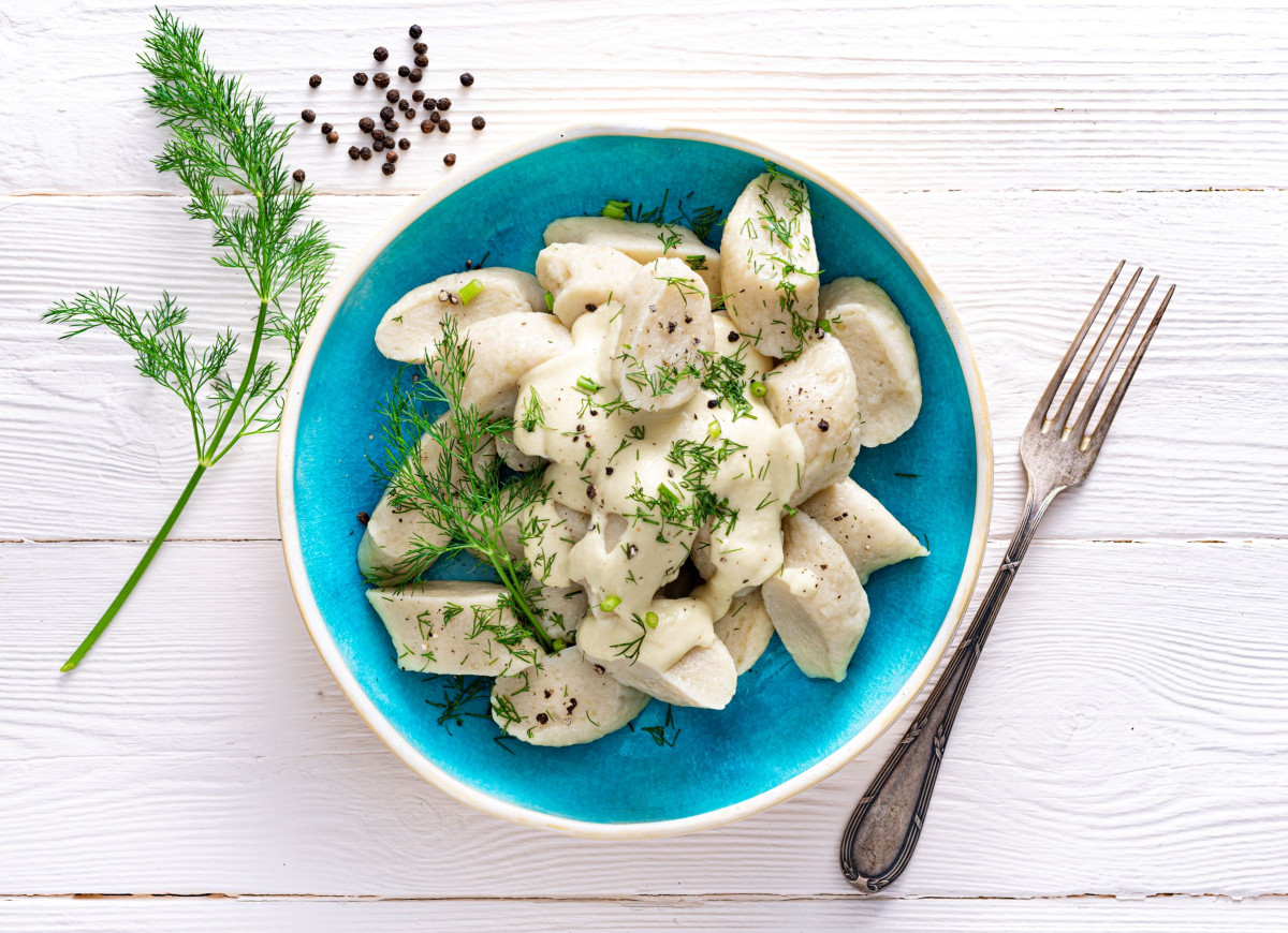 Kopytka z sosem serowym