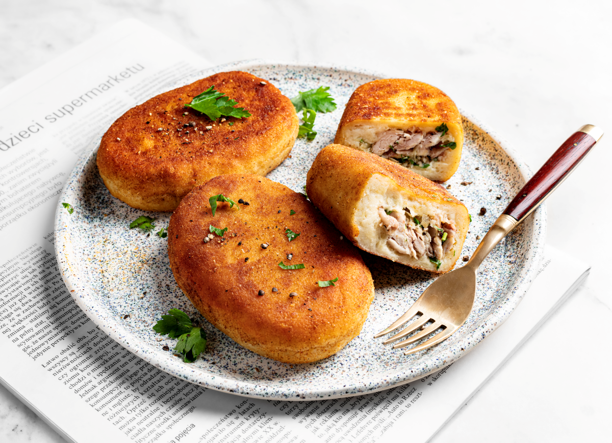 Kotlety ziemniaczane z kurczakiem