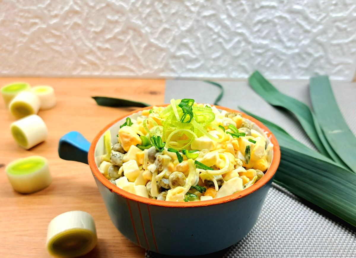 Sałatka z pora i jajek