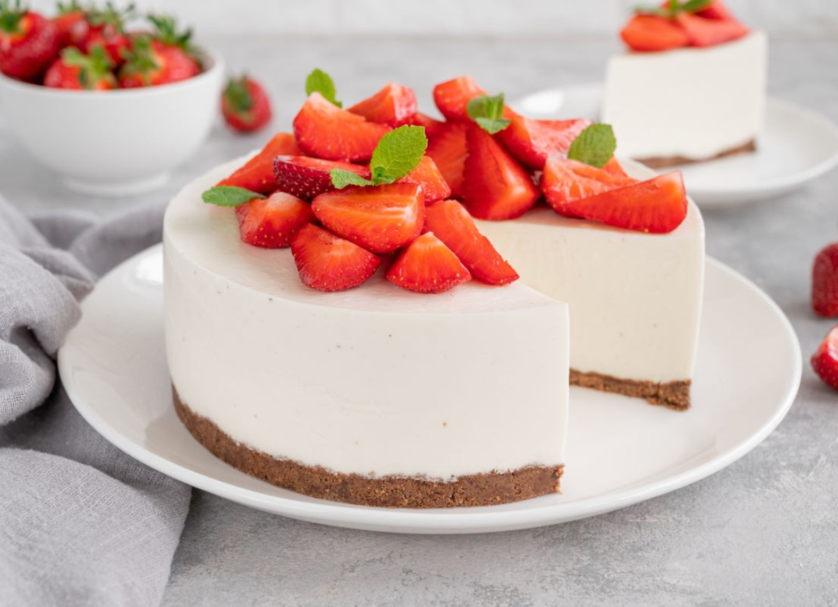 Sernik na zimno z białą czekoladą