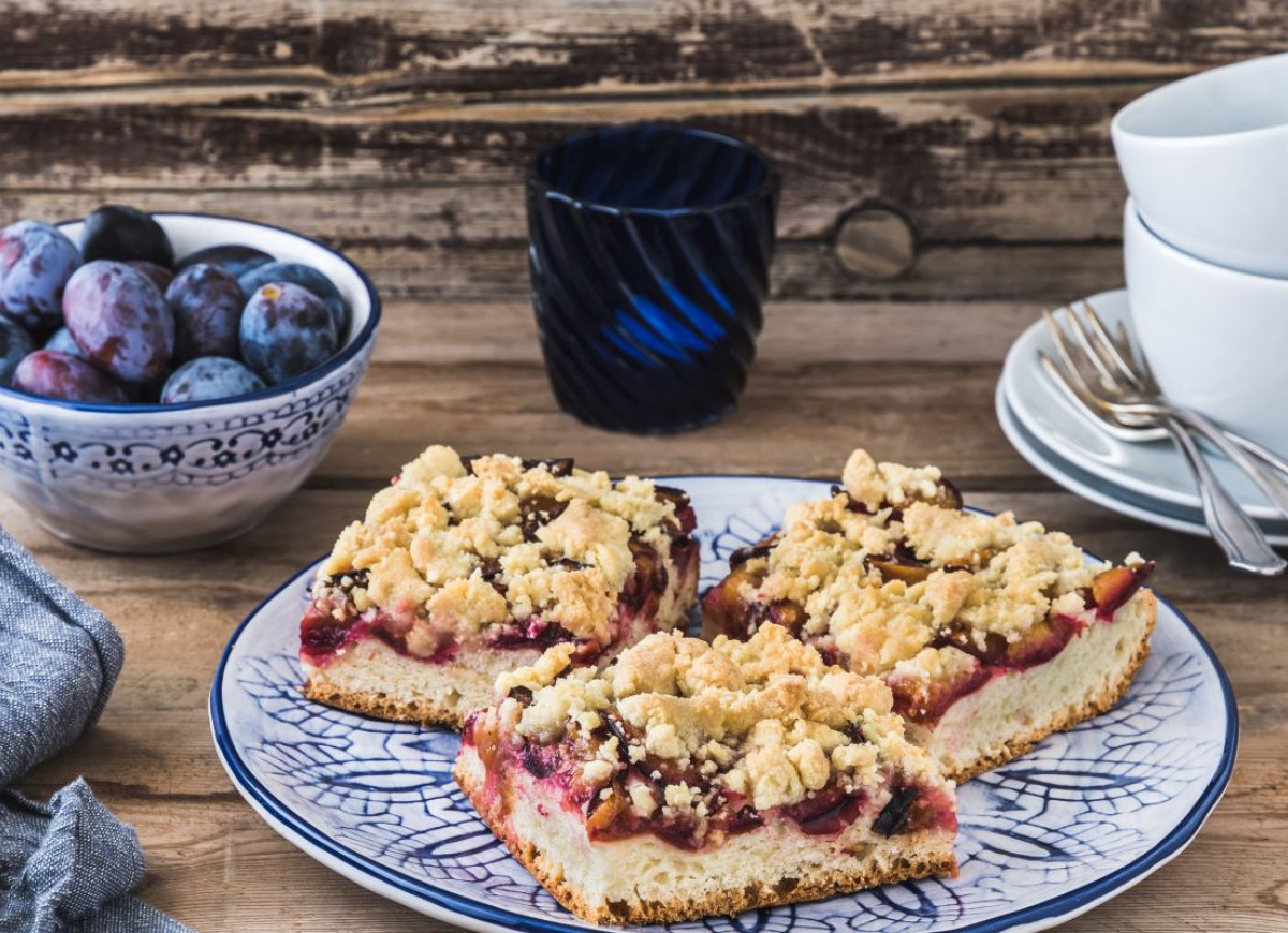 Ciasto drożdżowe ze śliwkami bez wyrabiania