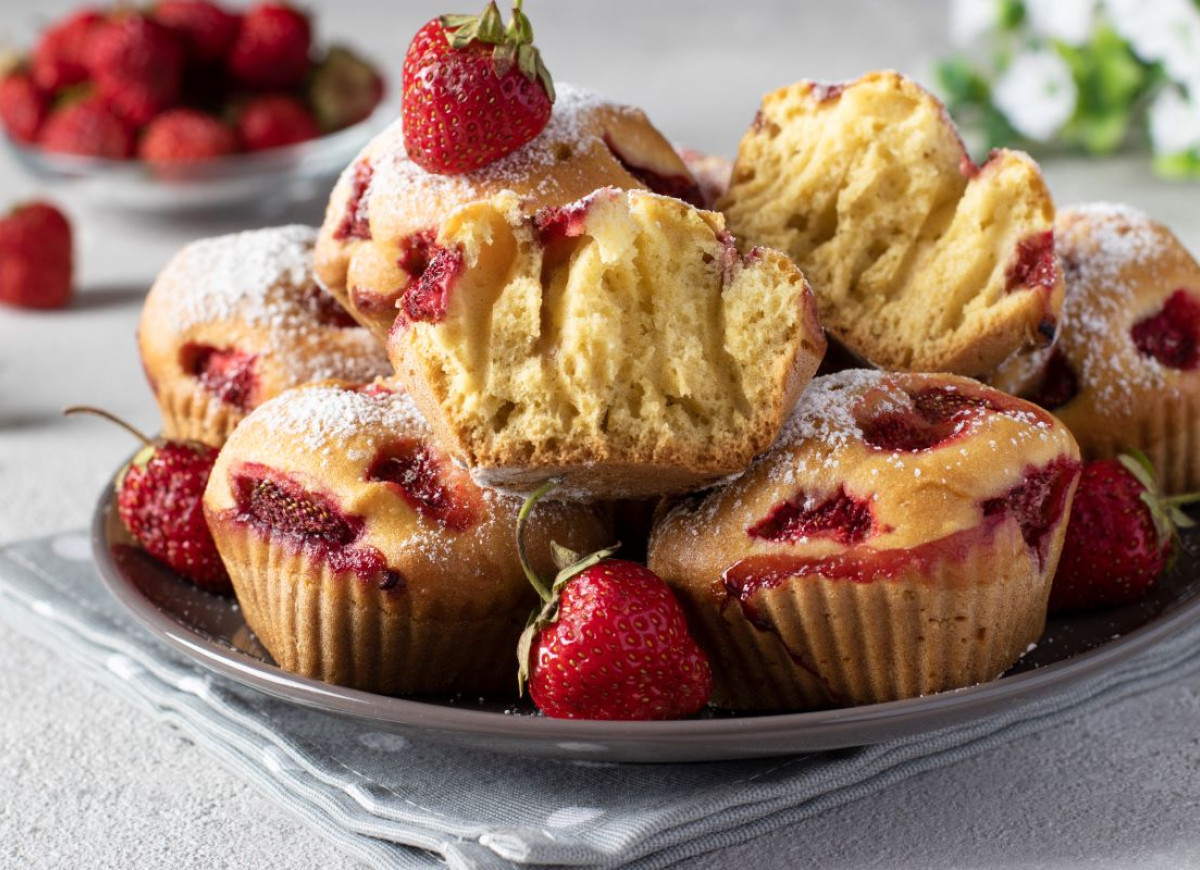 Muffinki z truskawkami