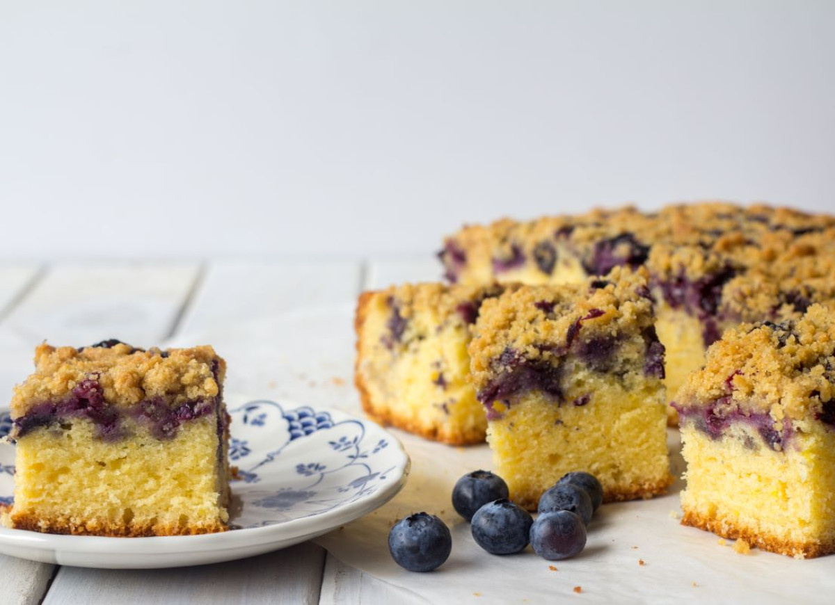 Ciasto drożdżowe z borówkami