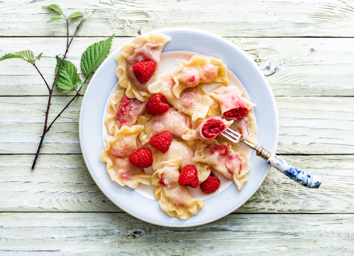 Pierogi z malinami