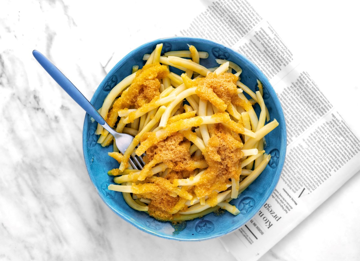 Fasolka szparagowa z bułką tartą