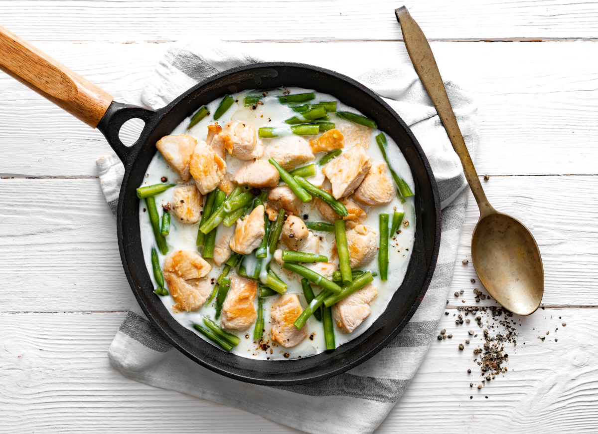 Kurczak z fasolką szparagową