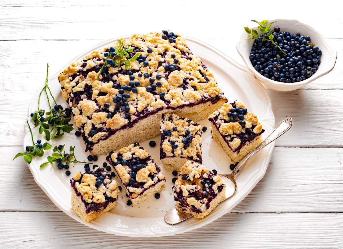 Ciasto drożdżowe z jagodami