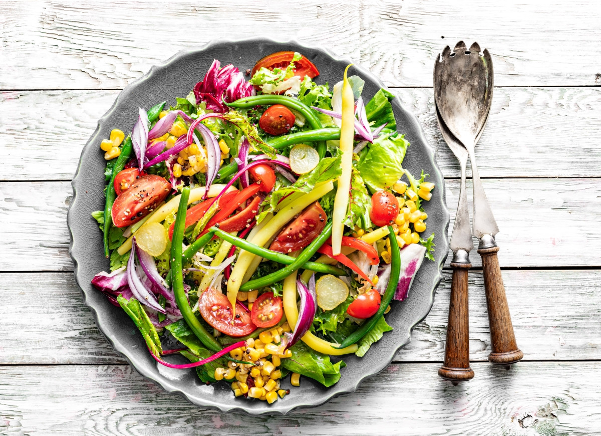 Sałatka z fasolki szparagowej