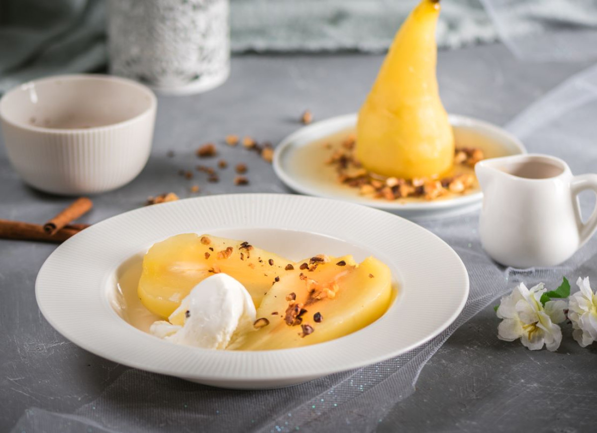 gruszki w sosie waniliowym