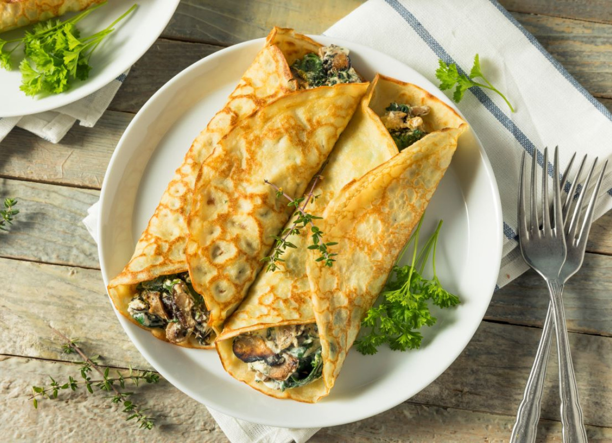 naleśniki z grzybami leśnymi