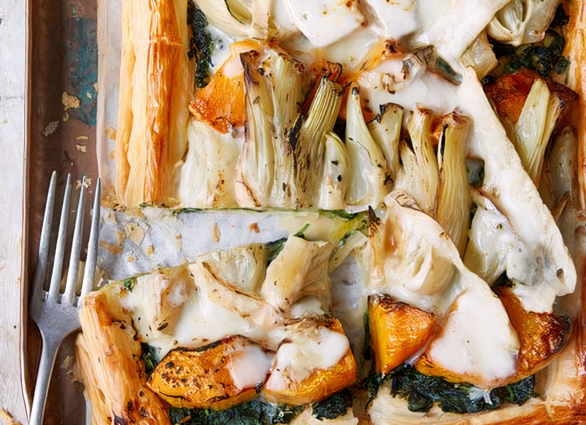 Galette z dynią, koprem włoskim i Taleggio