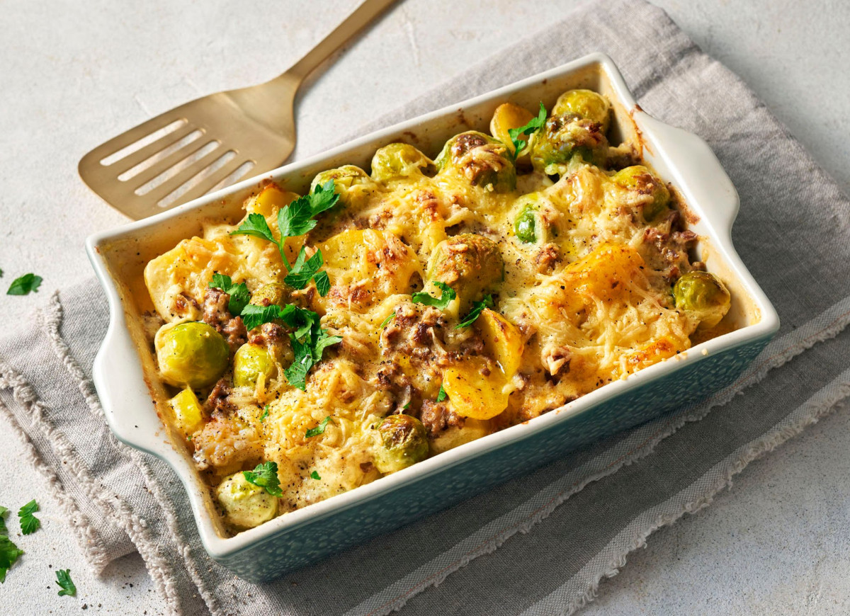 Zapiekanka z brukselki - bogata w białko